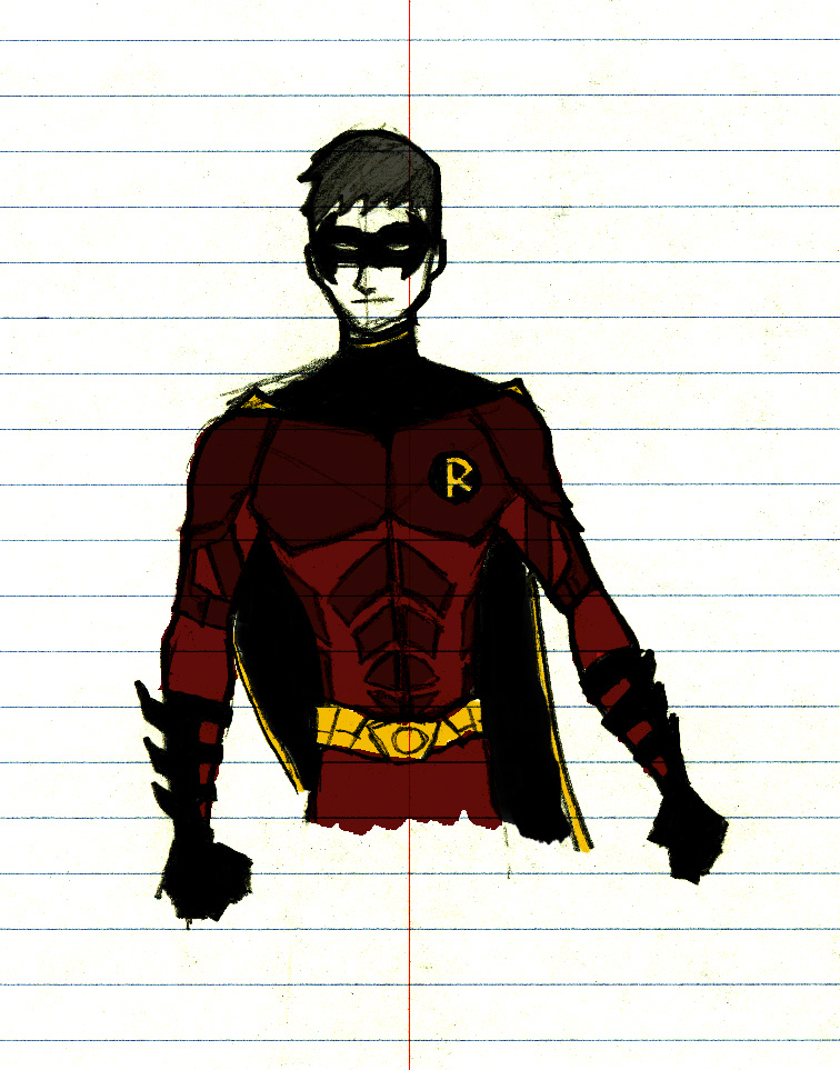 There's also a very cool drawing of a Robin suit on there that you should 